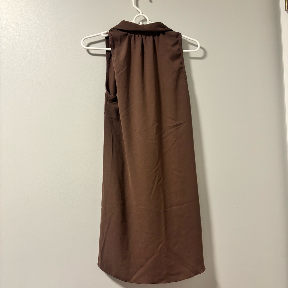 Wilfred Sabine Draped Brown Mini Dress XS - Picture 3 of 3